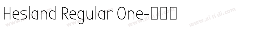 Hesland Regular One字体转换